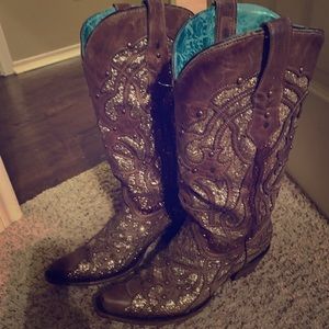 Corral Glitter Inlay Boots